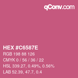 Color code: HEX #C6587E | qconv.com