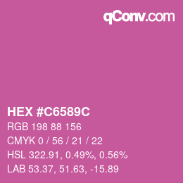 Color code: HEX #C6589C | qconv.com