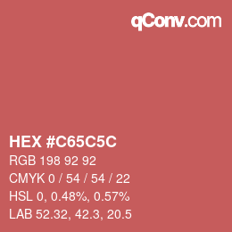 Color code: HEX #C65C5C | qconv.com