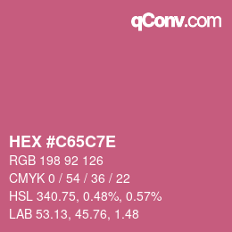 カラーコード: HEX #C65C7E | qconv.com