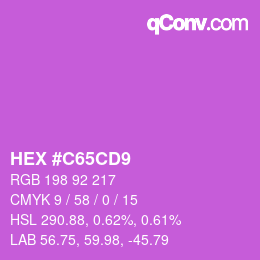 Color code: HEX #C65CD9 | qconv.com