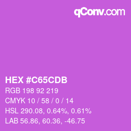 Color code: HEX #C65CDB | qconv.com