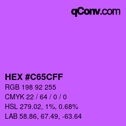 Color code: HEX #C65CFF | qconv.com