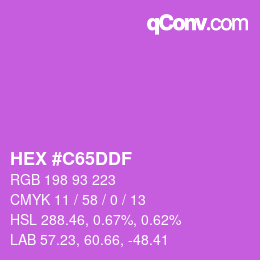 Color code: HEX #C65DDF | qconv.com