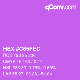 カラーコード: HEX #C65FEC | qconv.com