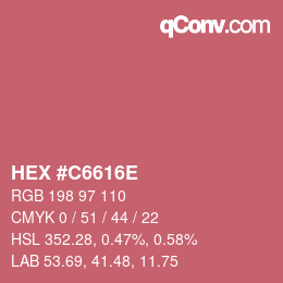 Color code: HEX #C6616E | qconv.com