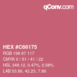 Color code: HEX #C66175 | qconv.com