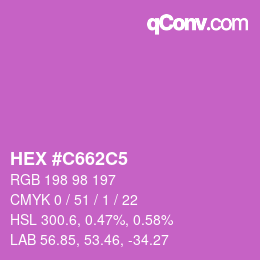颜色代码: HEX #C662C5 | qconv.com