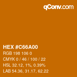 Color code: HEX #C66A00 | qconv.com