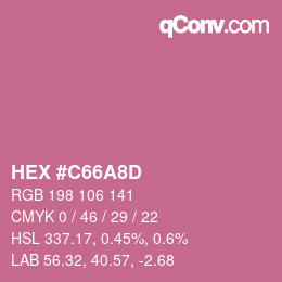 Color code: HEX #C66A8D | qconv.com