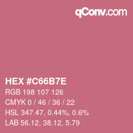 Color code: HEX #C66B7E | qconv.com
