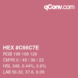 Color code: HEX #C66C7E | qconv.com
