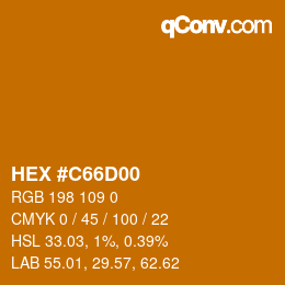 Color code: HEX #C66D00 | qconv.com
