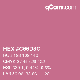 Color code: HEX #C66D8C | qconv.com