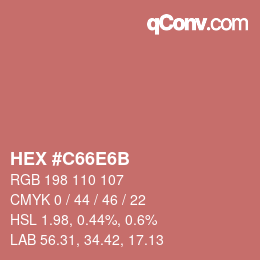 Color code: HEX #C66E6B | qconv.com