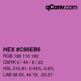 カラーコード: HEX #C66EB6 | qconv.com