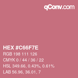 Color code: HEX #C66F7E | qconv.com
