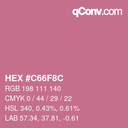 Color code: HEX #C66F8C | qconv.com