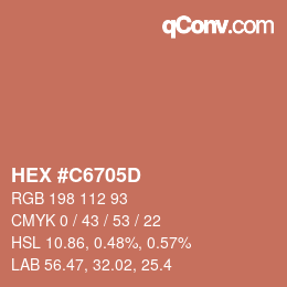 Farbcode: HEX #C6705D | qconv.com