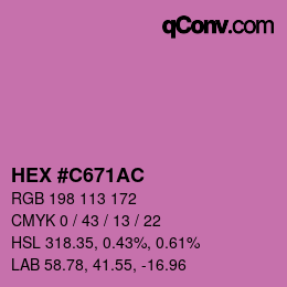 カラーコード: HEX #C671AC | qconv.com