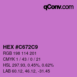 Color code: HEX #C672C9 | qconv.com