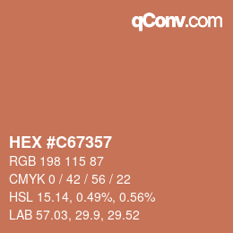 Color code: HEX #C67357 | qconv.com