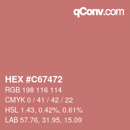 Color code: HEX #C67472 | qconv.com