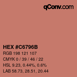 Farbcode: HEX #C6796B | qconv.com