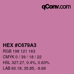 Color code: HEX #C679A3 | qconv.com