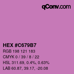 カラーコード: HEX #C679B7 | qconv.com