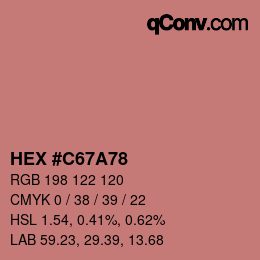 Color code: HEX #C67A78 | qconv.com