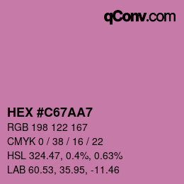 カラーコード: HEX #C67AA7 | qconv.com
