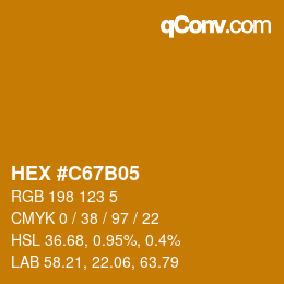 Color code: HEX #C67B05 | qconv.com