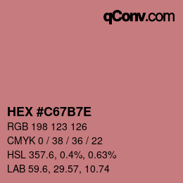 Color code: HEX #C67B7E | qconv.com