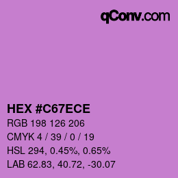 Código de color: HEX #C67ECE | qconv.com