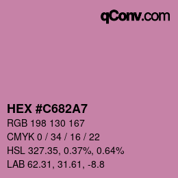 カラーコード: HEX #C682A7 | qconv.com