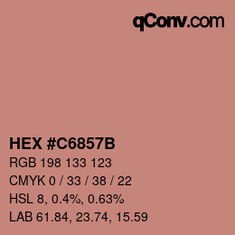 Color code: HEX #C6857B | qconv.com