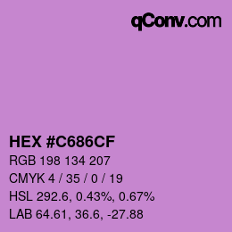 Color code: HEX #C686CF | qconv.com