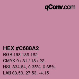 颜色代码: HEX #C688A2 | qconv.com