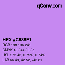 Color code: HEX #C688F1 | qconv.com