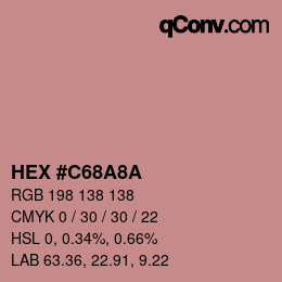 Color code: HEX #C68A8A | qconv.com
