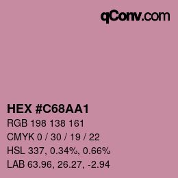 Farbcode: HEX #C68AA1 | qconv.com