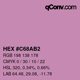 Código de color: HEX #C68AB2 | qconv.com