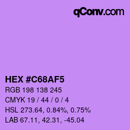Color code: HEX #C68AF5 | qconv.com