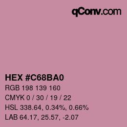 Código de color: HEX #C68BA0 | qconv.com