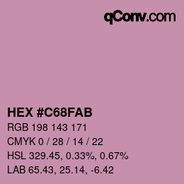 Color code: HEX #C68FAB | qconv.com