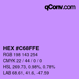 Color code: HEX #C68FFE | qconv.com