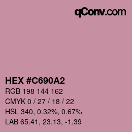 Código de color: HEX #C690A2 | qconv.com