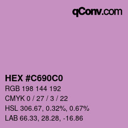 Código de color: HEX #C690C0 | qconv.com