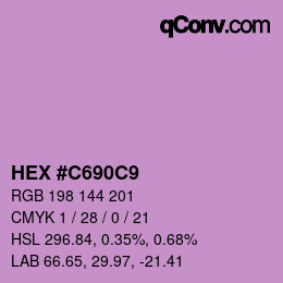 Color code: HEX #C690C9 | qconv.com